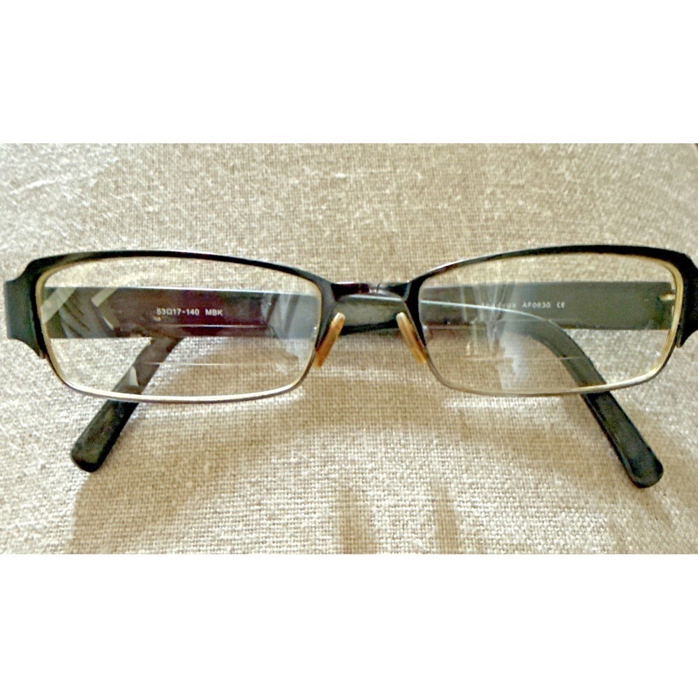 Amadeus AF0626 Eyeglass Frames Only  53-17-140 black meta-square retro